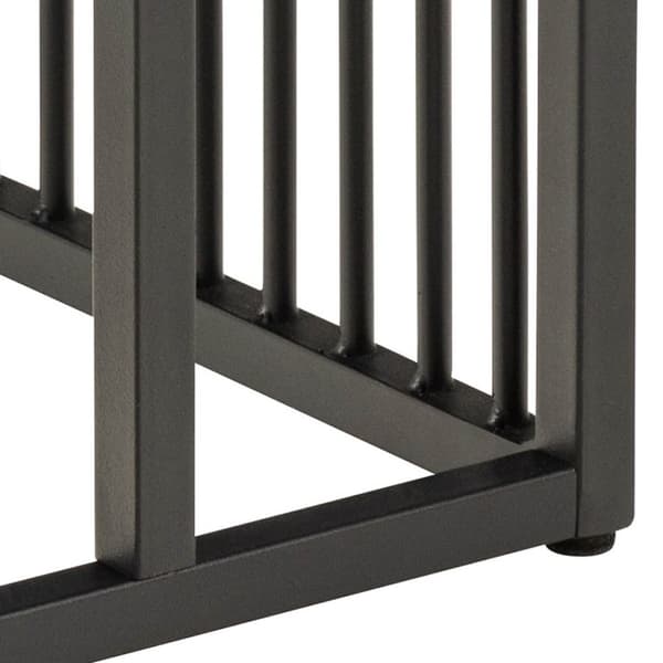 Strington sofabord hjørnebord 35x43x63cm marmor dekor, svart.