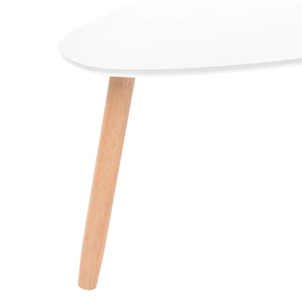 The Living Store Soffbord 2 st massiv furu vit -  Soffbord