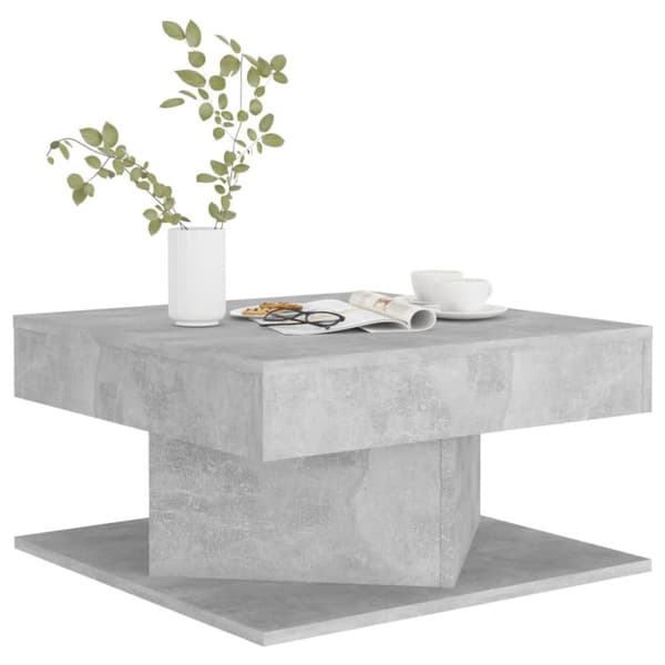 The Living Store Sohvapöytä betoninharmaa 57x57x30 cm tekninen puu - Kahvipöydät