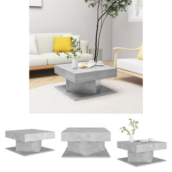 The Living Store Sohvapöytä betoninharmaa 57x57x30 cm tekninen puu -  Kahvipöydät