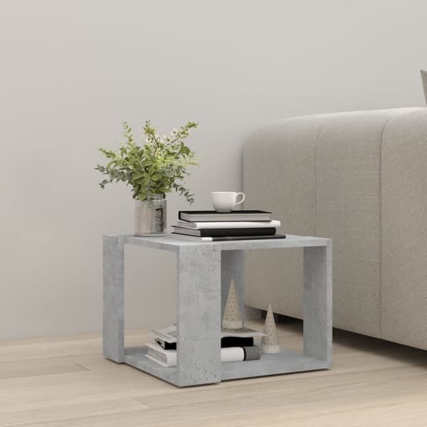 The Living Store sofabord 40x40x30 cm konstrueret træ betongrå -  Sofaborde