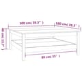 Miniatyrbild 8 av 8: The Living Store Soffbord 100x100x40 cm massiv furu -  Soffbord