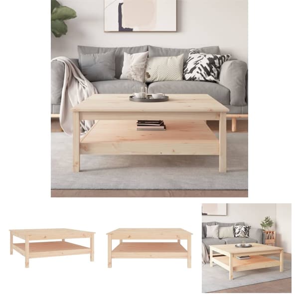 The Living Store Soffbord 100x100x40 cm massiv furu - Soffbord