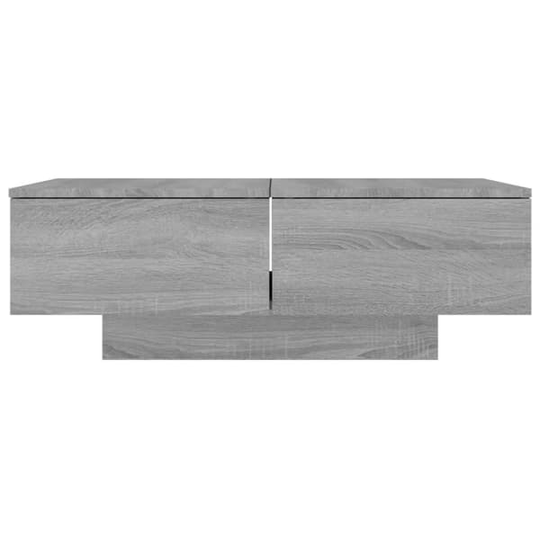 The Living Store Soffbord grå sonoma 90x60x31 cm konstruerat trä - Soffbord