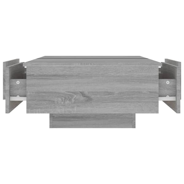 The Living Store Soffbord grå sonoma 90x60x31 cm konstruerat trä - Soffbord