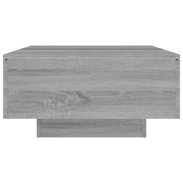The Living Store Soffbord grå sonoma 90x60x31 cm konstruerat trä - Soffbord
