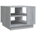 Miniatyrbillede 3 af 8: The Living Store sofabord 55x55x43 cm konstrueret træ grå sonoma-eg -  Sofaborde