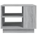 Miniatyrbillede 6 af 8: The Living Store sofabord 55x55x43 cm konstrueret træ grå sonoma-eg -  Sofaborde