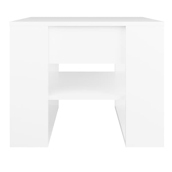 The Living Store Soffbord vit 55,5x55x45 cm konstruerat trä - Soffbord