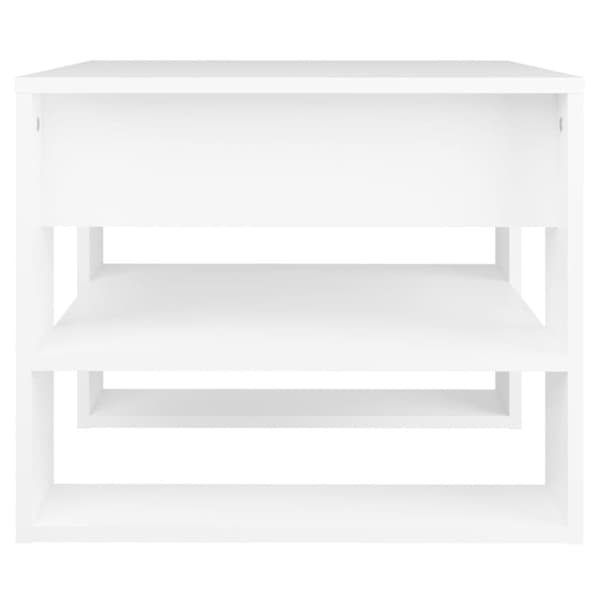 The Living Store Soffbord vit 55,5x55x45 cm konstruerat trä - Soffbord
