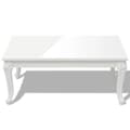 Miniatyrbillede 4 af 6: The Living Store sofabord 100 x 60 x 42 cm højglans hvid -  Sofaborde