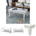 Miniatyrbillede 1 af 6: The Living Store sofabord 100 x 60 x 42 cm højglans hvid -  Sofaborde