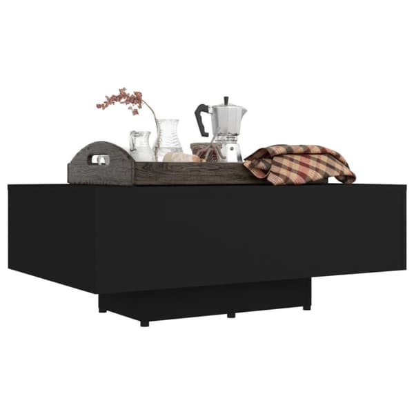 The Living Store Soffbord svart 85x55x31 cm konstruerat trä -  Soffbord