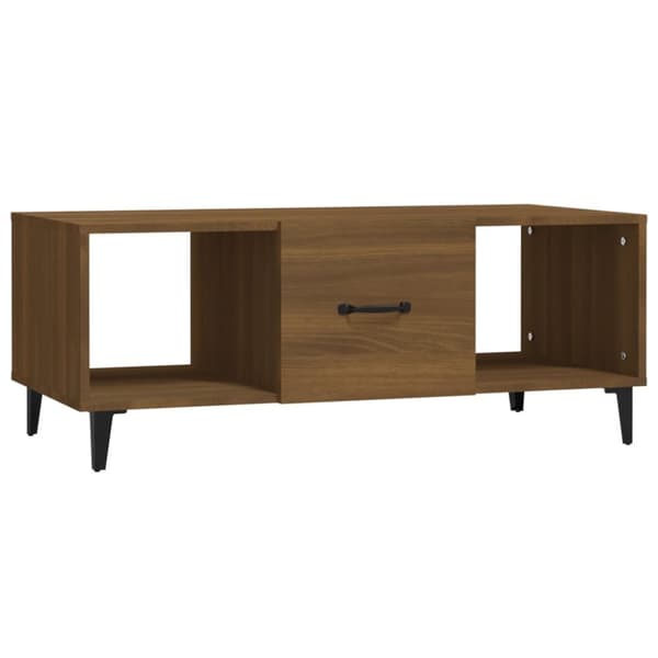The Living Store Soffbord brun ek 102x50x40 cm konstruerat trä - Soffbord