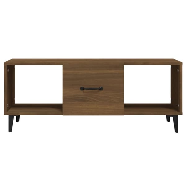 The Living Store Soffbord brun ek 102x50x40 cm konstruerat trä - Soffbord