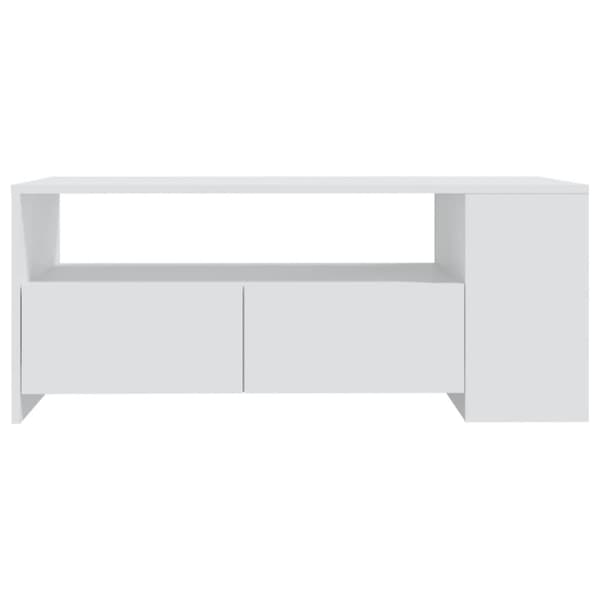 The Living Store Soffbord vit 102x55x42 cm konstruerat trä -  Soffbord