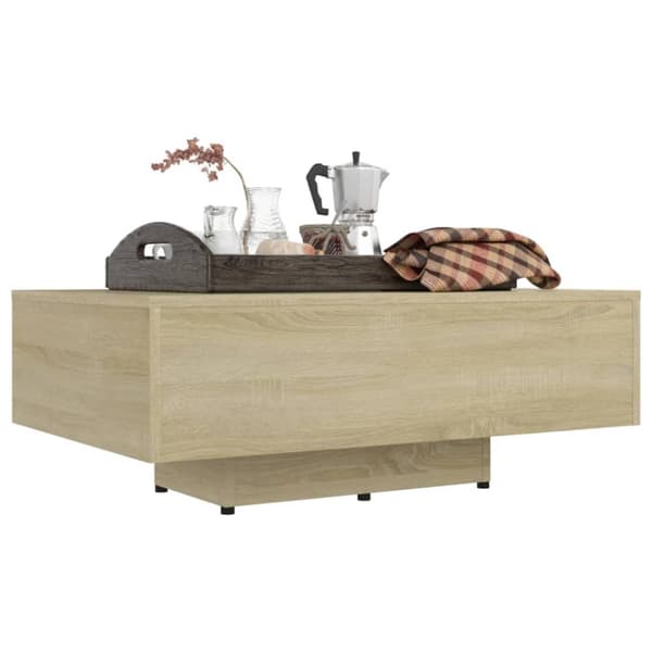 The Living Store sofabord 85x55x31 cm konstrueret træ sonoma-eg -  Sofaborde