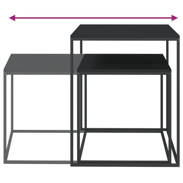 The Living Store sofaborde 2 stk. konstrueret træ og metal - Sofaborde