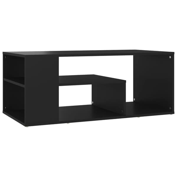The Living Store Soffbord svart 100x50x40 cm spånskiva - Soffbord
