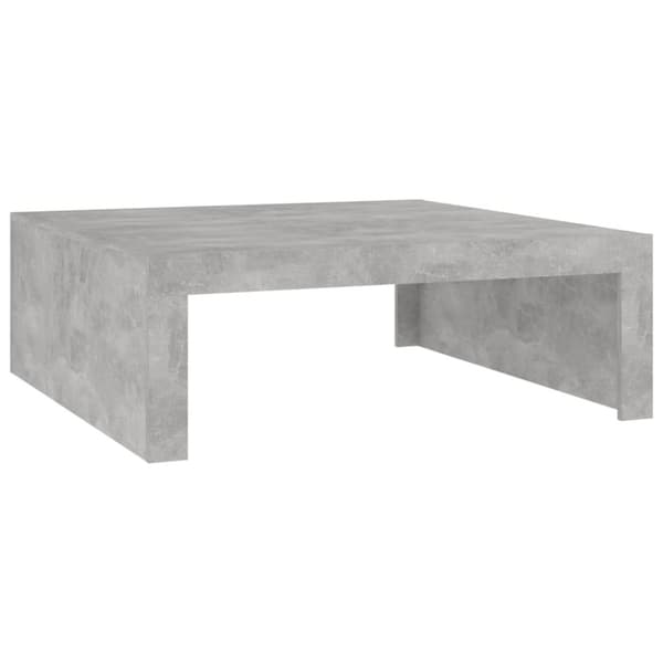 The Living Store sofabord 100x100x35 cm spånplade betongrå - Sofaborde