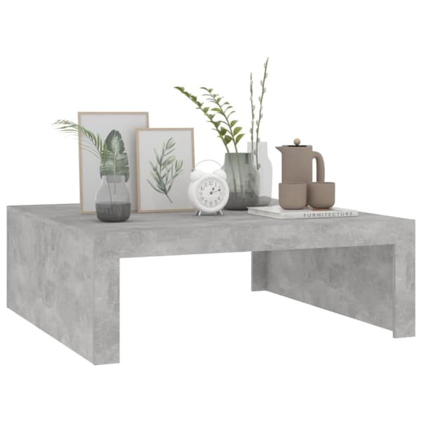 The Living Store sofabord 100x100x35 cm spånplade betongrå -  Sofaborde