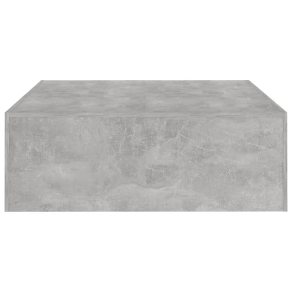 The Living Store sofabord 100x100x35 cm spånplade betongrå - Sofaborde