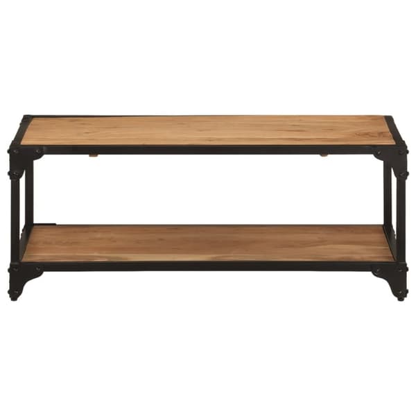 The Living Store Soffbord 90x45x35 cm massivt akaciaträ - Soffbord