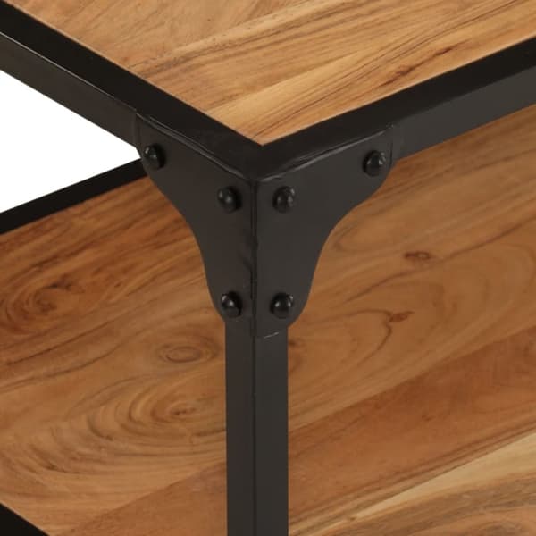 The Living Store Soffbord 90x45x35 cm massivt akaciaträ - Soffbord
