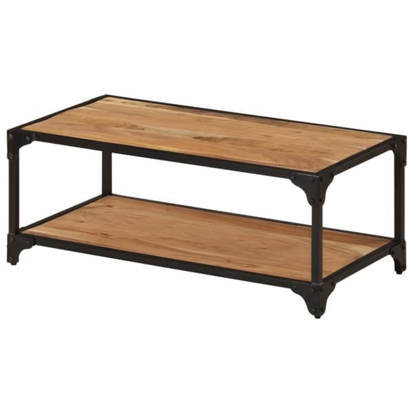 The Living Store Soffbord 90x45x35 cm massivt akaciaträ - Soffbord