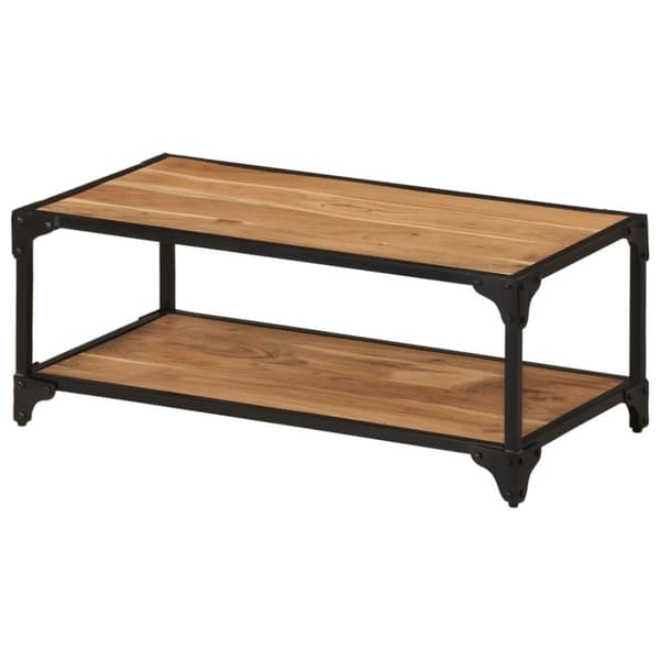 The Living Store Soffbord 90x45x35 cm massivt akaciaträ - Soffbord