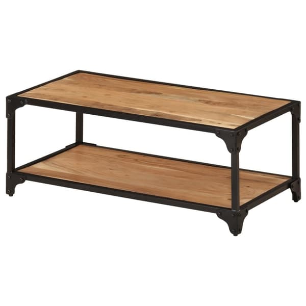 The Living Store Soffbord 90x45x35 cm massivt akaciaträ - Soffbord