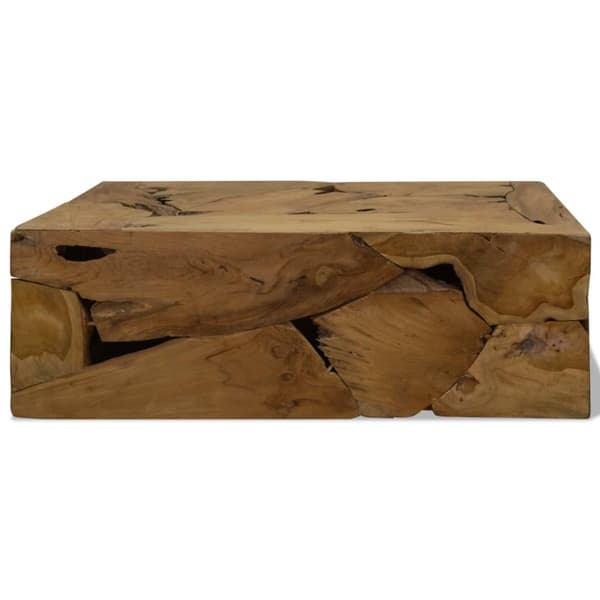 The Living Store Soffbord 90x50x30 cm äkta teak brun -  Soffbord
