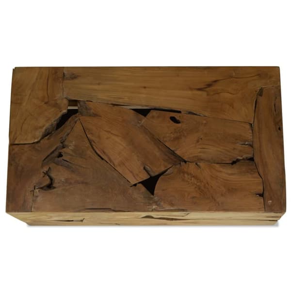 The Living Store Soffbord 90x50x30 cm äkta teak brun -  Soffbord