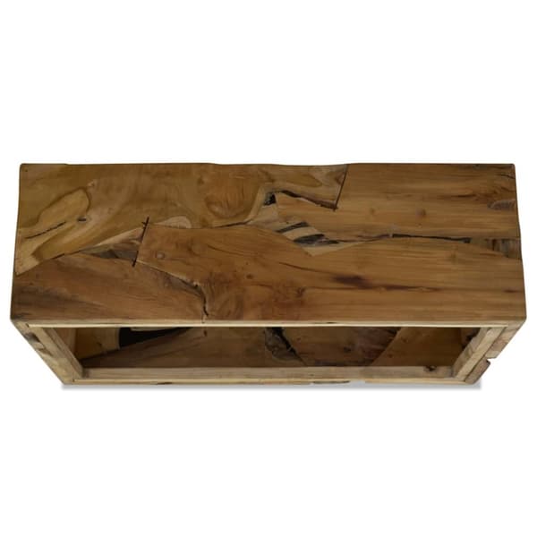 The Living Store Soffbord 90x50x30 cm äkta teak brun -  Soffbord