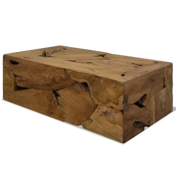 The Living Store Soffbord 90x50x30 cm äkta teak brun -  Soffbord