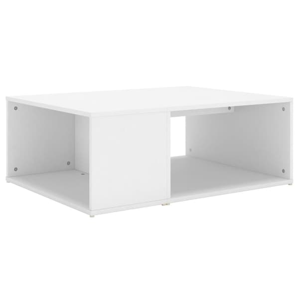 The Living Store sofabord 90x67x33 cm konstrueret træ hvid -  Sofaborde