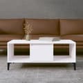 Miniatyrbillede 2 af 10: The Living Store sofabord 90x50x36,5 cm konstrueret træ hvid -  Sofaborde