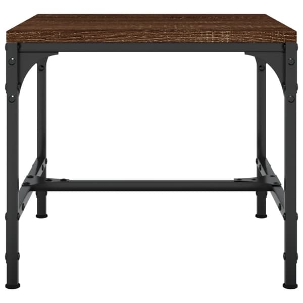 The Living Store sideborde 2 stk. 40x40x35 cm konstrueret træ brun egetræsfarve -  Sofaborde