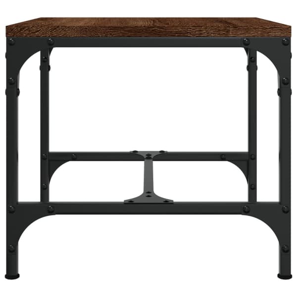 The Living Store sideborde 2 stk. 40x40x35 cm konstrueret træ brun egetræsfarve -  Sofaborde