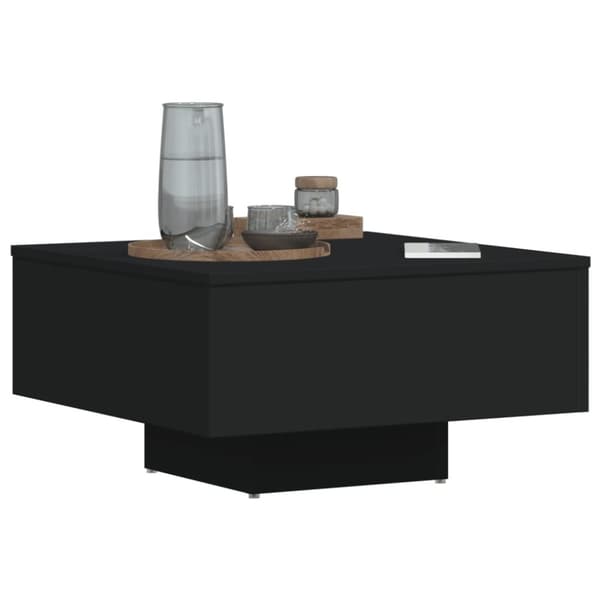 The Living Store Soffbord svart 60x60x31,5 cm konstruerat trä -  Soffbord