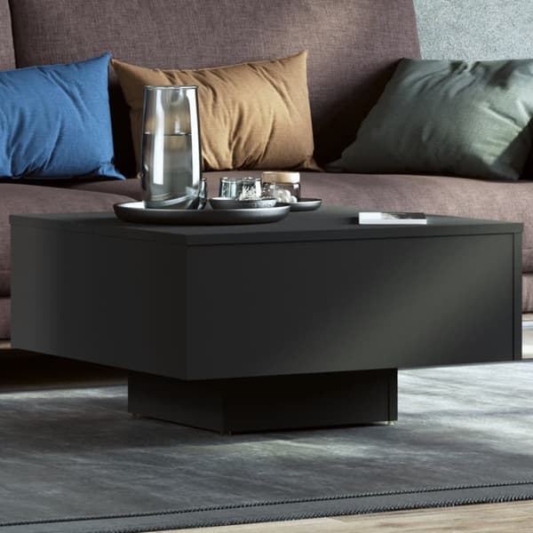 The Living Store Soffbord svart 60x60x31,5 cm konstruerat trä -  Soffbord