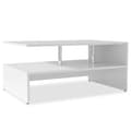 Miniatyrbillede 3 af 7: The Living Store sofabord spånplade 90 x 59 x 42 cm hvid -  Sofaborde
