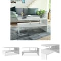 Miniatyrbillede 1 af 7: The Living Store sofabord spånplade 90 x 59 x 42 cm hvid -  Sofaborde