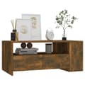 Miniatyrbild 7 av 10: The Living Store Soffbord rökfärgad ek 102x55x42 cm konstruerat trä -  Soffbord