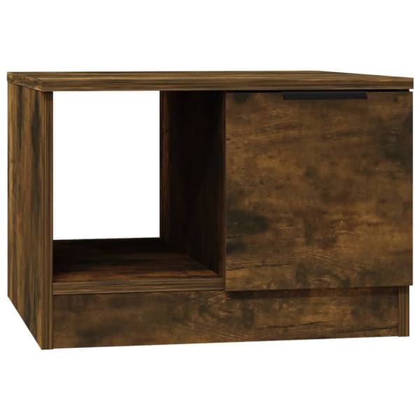 The Living Store Soffbord rökfärgad ek 50x50x36 cm konstruerat trä - Soffbord