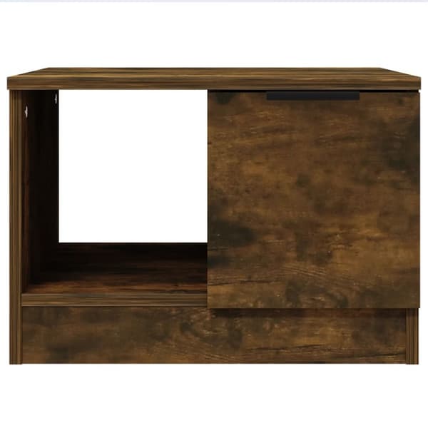 The Living Store Soffbord rökfärgad ek 50x50x36 cm konstruerat trä - Soffbord
