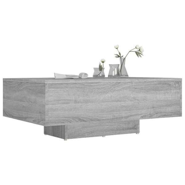 The Living Store Sohvapöytä harmaa Sonoma 85x55x31 cm tekninen puu -  Kahvipöydät