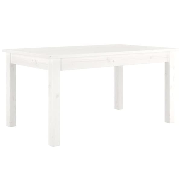 The Living Store Soffbord vit 80x50x40 cm massivt furu - Soffbord