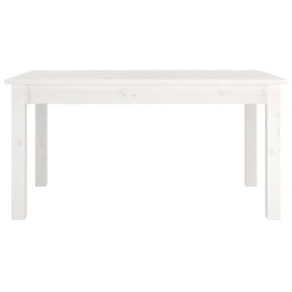 The Living Store Soffbord vit 80x50x40 cm massivt furu - Soffbord