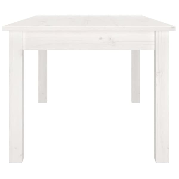 The Living Store Soffbord vit 80x50x40 cm massivt furu - Soffbord